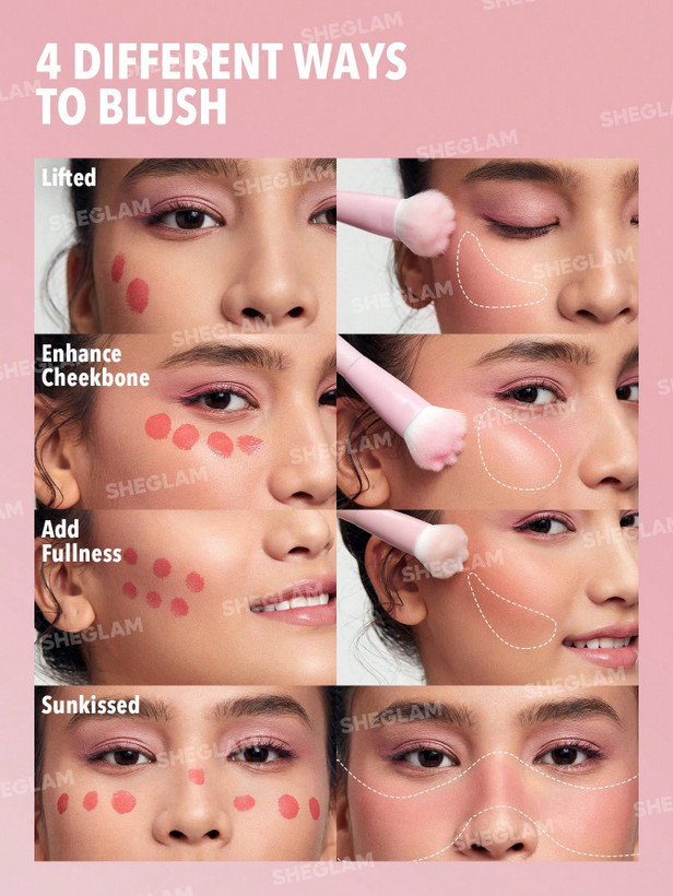 براش رژگونه مایع شیگلم پنجه گربه ای | Sheglam Color Bloom Liquid Blus Brush