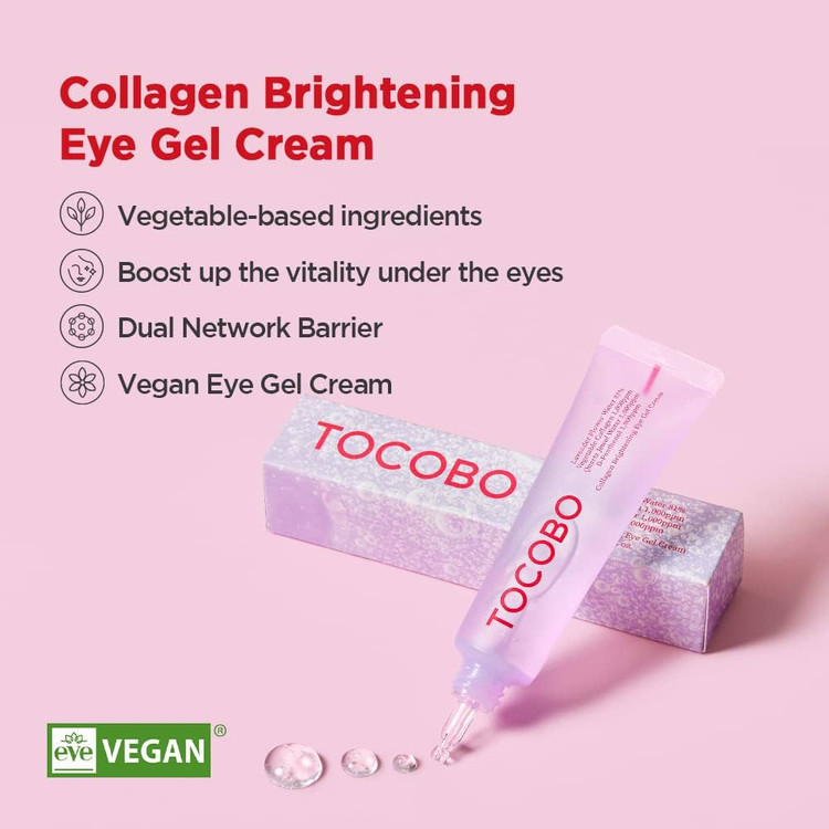ژل کرم روشن کننده دور چشم کلاژن توکوبو | Tocobo Collagen Brightening Eye Gel Cream