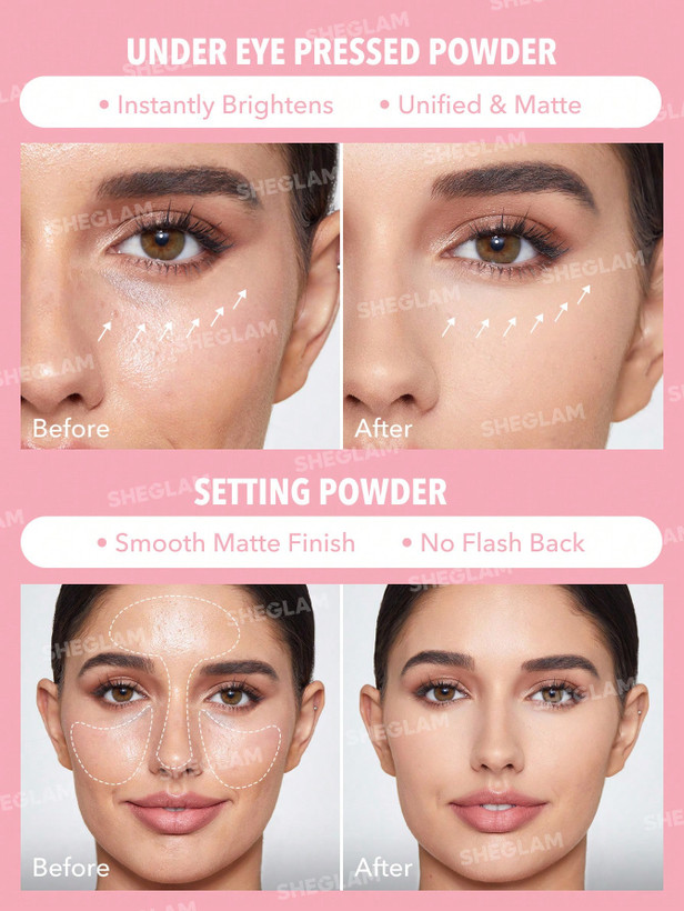 پودر فیکس دو منظوره شیگلم | Sheglam Insta-Ready Face & Under Eye Setting Powder Duo اورجینال را میتوانید از بهارشاپ بیوتی (BaharShopBeauty.ir) تهیه کنید.