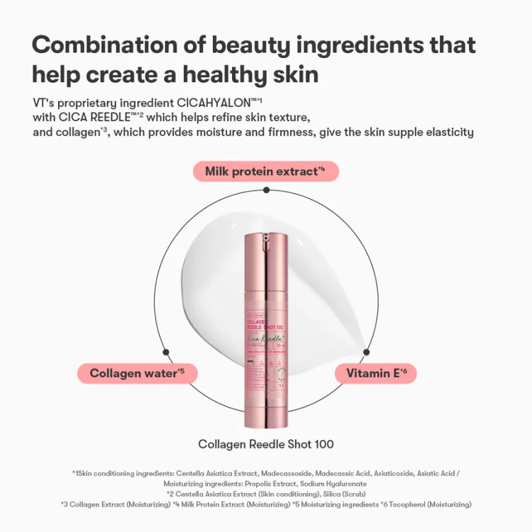 سرم کلاژن ریدل شات ۱۰۰ وی تی | VT Collagen Reedle Shot 100 اورجینال را میتوانید از بهارشاپ بیوتی (BaharShopBeauty.ir) تهیه کنید.