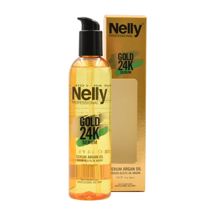سرم مو آرگان و طلا ۲۴ عیار نلی