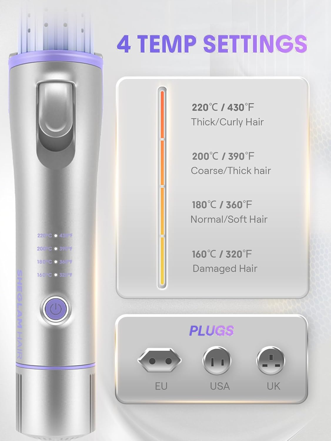 دستگاه اتو مو و فر کننده شیگلم