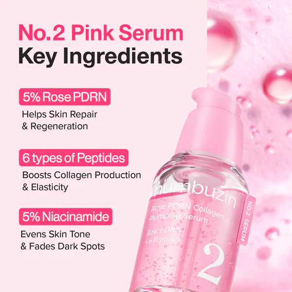 Numbuzin No.2 Rose PDRN Collagen Plumping Serum