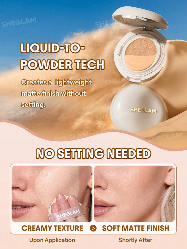 Sheglam lock & go long-lasting cushion foundation