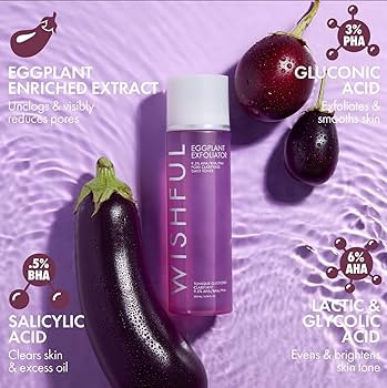 Huda Beauty wishful eggplant exfoliator toner