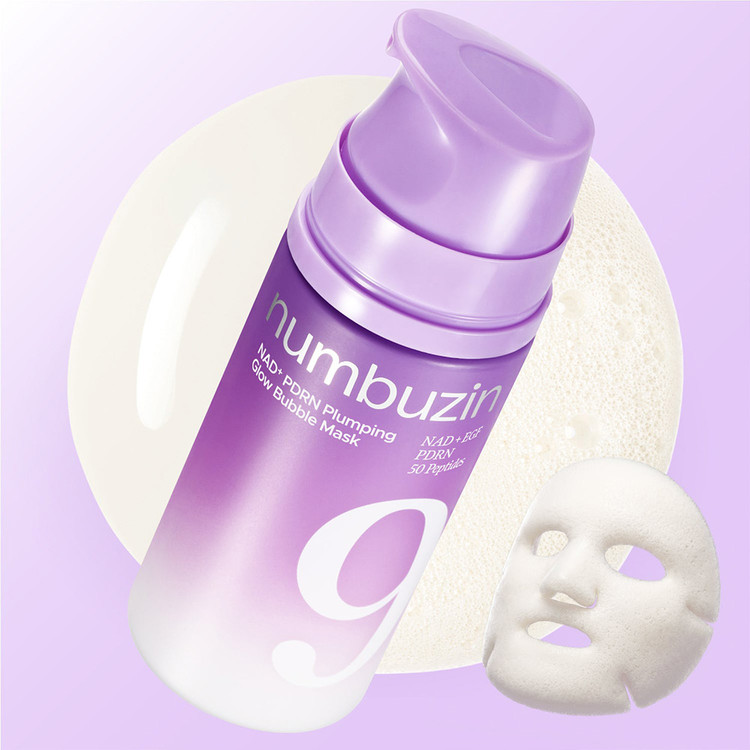 ماسک حبابی حجم دهنده و درخشان کننده PDRN و +NAD شماره 9 نامبوزین